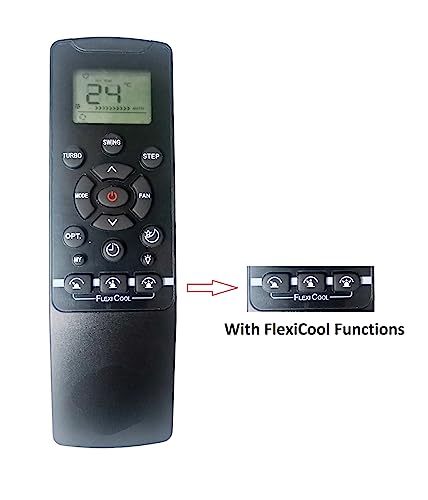 Image of EHOP Compatible Remote Control for Carrier Ac with Flexicool Buttons Ve-235 A (Exactly Same Remote Will Only Work) Black