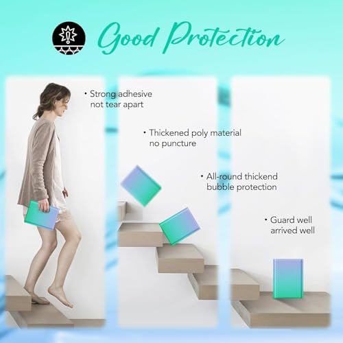 Image of Fuxury Cute Design Bubble Mailers 6x10 inch 600 Pack Opaque Padded Envelopes | Usable Size 6x9 inch Durable Pattern Bubble Shipping Envelopes for Mailing Jewelry Thick Bubble Padded Mailers Fairyland Green