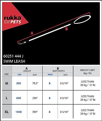 Rukka Pets Swim Leash Hundeleine Orange L