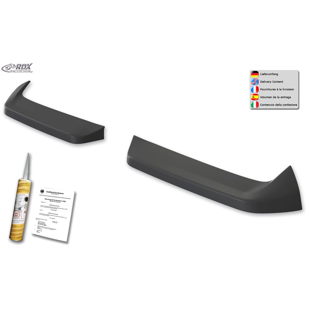RDX Racedesign Becquet de toit compatible avec Ford Transit Custom / Tourneo Custom 2023- & Volkswagen Transporter / Caravelle T7 2024- (avec portes battantes ou hayon) (PUR-IHS)