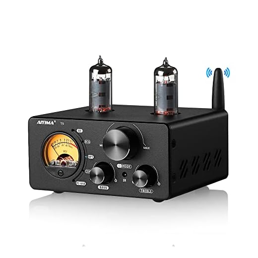 Amélioré AIYIMA Tube T9 Bluetooth 5.0 6K4 Amplificateur à Tube à Vide USB DAC 100W Récepteur Stéréo Amp Coax/Opt HiFi Home Audio Amplificateurs Numériques avec VU-mètre