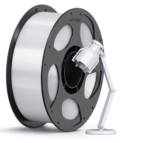 Image of ANYCUBIC PC Filament 1.75mm, Tough and Long-Lasting Polycarbonate 3D Printer Filament, Accuracy + /- 0.02mm, Fit Most FDM 3D Printer, Translucent White