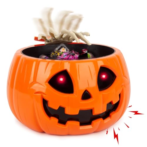 QEQEKAKA Animatronic Halloween Candy Bowl Decorations - Motion Activated