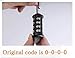Padlock - 4 Digit Combination Lock for School Gym & Sports Locker, Home, Office, Travel, Bicycle, Toolbox, Luggage,Case, Hasp Cabinet & Storage, Fence by Wffdirect, 1 Pack (Black and Code Window)