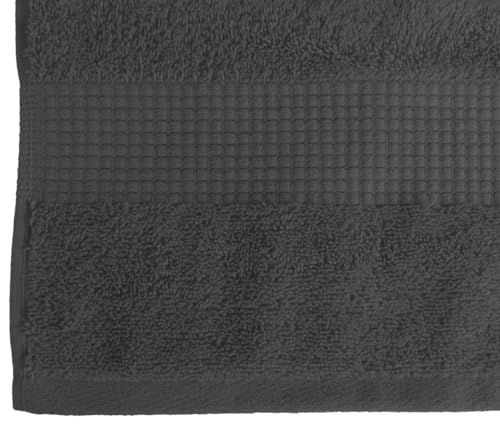 Drap de bain coton anthracite serviette de douche grand format 90x150 - 3