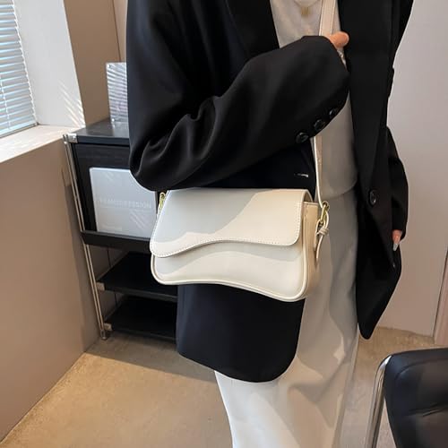 Image of Shoulder Bag for women Y2K Crossbody Vegan Leather Purse Straps Retro Clutch Hobo Hadbags with 2 Removable