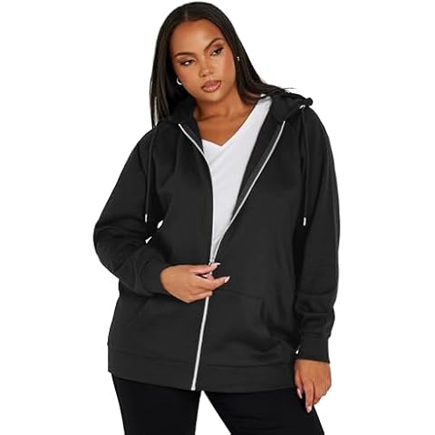 Yours Curve Essential Plus Size Zip Hoodie Cover