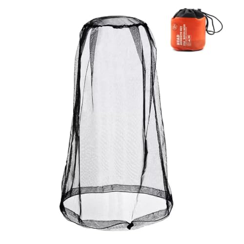Red para cabeza contra mosquitos plegable - pantalla desmontable para pesca y camping, 5.7"x21.3" miniatura 2