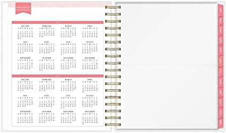 Blue Sky Day Designer for 2022 Daily & Monthly Planner, 8' x 10', Frosted Flexible Cover, Wirebound, Navy Stripe (103622-22) - Image 5