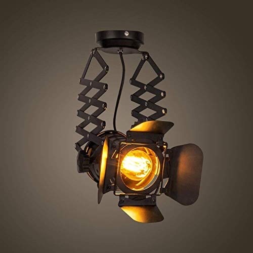 Aplique de pared LED E27 orientable con acabado en hierro negro para iluminación focal
