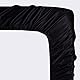 Boqingzhu Satin Spannbettlaken 180x200cm Schwarz Uni Seide Spannbetttuch Microfaser Bettlaken für bis 25cm Matraze