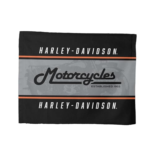 Northwest Harley-Davidson Vintage Stripes Rally Towel Lightweight Motorcycle Absorbent Cloth for Events and Rides 15 x 18 in