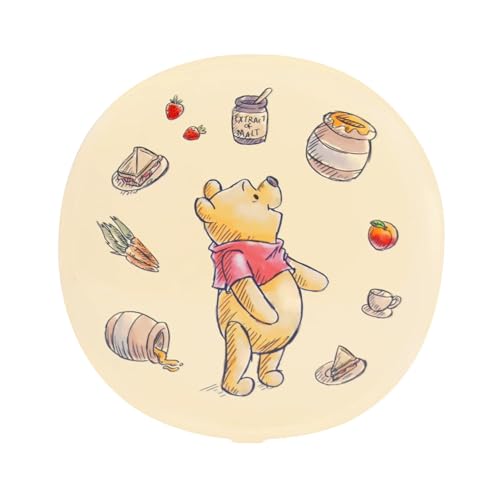 Impressions Vanity Winnie The Pooh 11 O'clockish LED Compact Mirror with 3X Magnified Top Mirror, Winnie The Pooh Artwork Travel Mirror with Touch Sensor LED Lighting and Adjustable Brightness