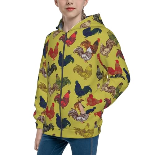 Calendar Kid Hoodies Boys Zip Up Sweatshirts Girls Pullover with Pocket