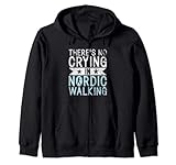 non c'è pianto nel nordic walking felpa con cappuccio