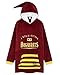 HARRY POTTER Felpa Oversize, Felpa Coperta di Pile con Cappuccio, Felpa Unisex per Ragazza e Ragazzi (Bordeaux)