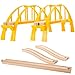 ORBRIUM Super Long Double Span Arch Bridge Almost 5 Ft Long for Wooden Railway Wood Train Tracks Compatible with Thomas, Brio, Chuggington, Melissa and Doug, Imaginarium Wooden Train