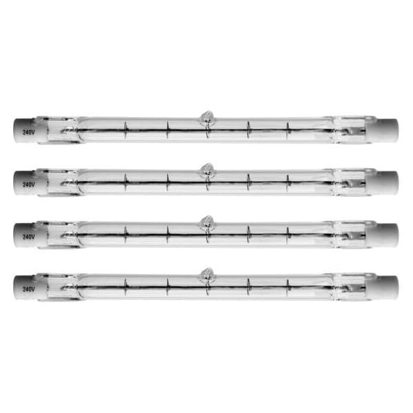 4x 120W 240V 117.6mm Tungsten R7s Halogen Linear Replaces 150W 03843