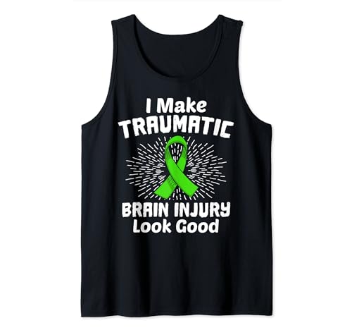 Mes de Concientización sobre Lesiones Cerebrales Traumáticas TBI Warrior Camiseta sin Mangas