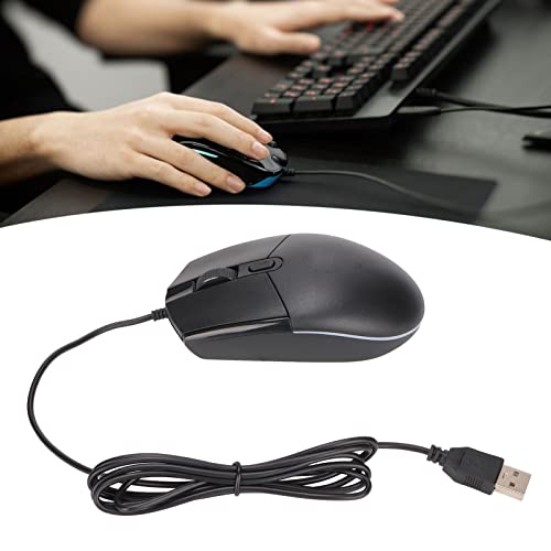 XINL Souris de Jeu Filaire, Prise en Main Confortable, Conception Ergonomique, Ajustement élevé, Souris de Jeu RVB 1600 DPI pour la Maison et Le Bureau – vue 2
