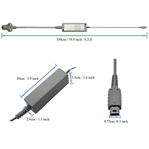 Image of OSTENT UK Type Home Wall Charger AC Adapter Power Supply for Nintendo Wii U Gamepad