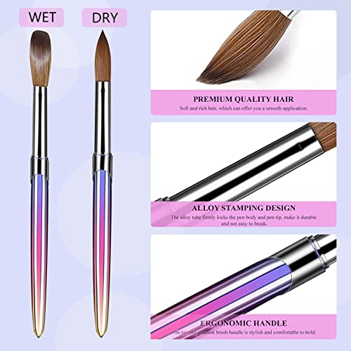 pincéis manicure, Nail Art Brushes para Pó Acrílico Pincel Cristal Roxo Acrílico | Ferramentas manic