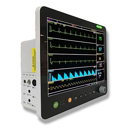 PM6800VCMIP 15" Veterinary Multi-Parameter Monitor with ETCO2(Mainstream) ECG RESP SpO2 NIBP Temp PR Dual IBP Printer