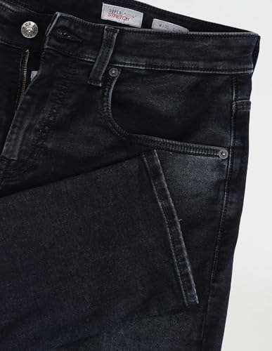 Image of US Polo Association Men's Blue Solid Mid Rise Light Button Slim Jeans (UDJEN1367 Blue 30)