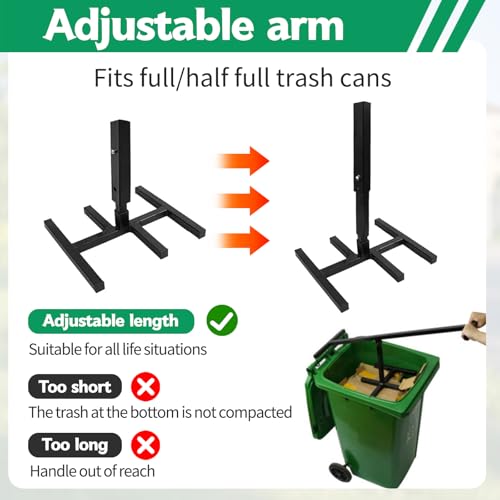 image for Crystalberry Manual Trash Compactor, Hand-held Touchless Waste Compact