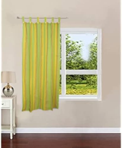 nissi Cotton Window Curtain || Yellow || Size : 4 x 5 feet || Pack of 1