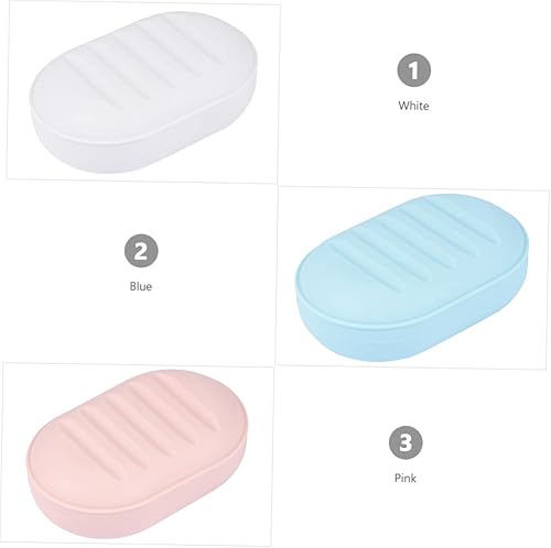 Miniatura 5 de Alipis Jabonera de viaje con tapa, jabonera, contenedor de plástico, recipientes de maquillaje portátil para jabón, caja de jabón de viaje,