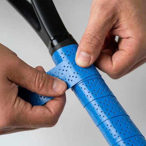 Image of Boldfit Badminton Racket Grip Tape, Anti-Slip Sweat Absorbent Perforated Badminton Grip, Strong Overgrip for Badminton & Tennis Racket Handle (Multicolour Pack of 5)
