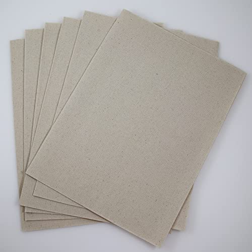 Image of KCS 4 /6 pc of 12 inch x 18 inch 18CT Counted Cotton Aida Cloth Cross Stitch Fabric (6 pc, Oatmeal)