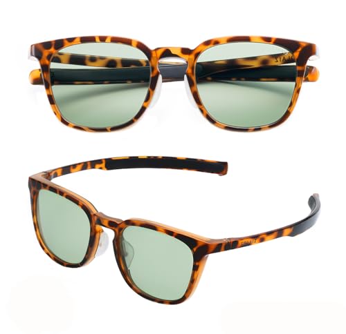 アイケア 目元のスキンケアができるアイウェア『SOLAIZ』シャープなウエリントンモデル SLD-005 HABANA 2/GREENレンズ (ハバナ2 / グリーンレンズ) 1本[サングラス 伊達メガネ ウエリントン メンズ レディース 男女兼用 ユニセックス 紫外線対策 UVカット率99.9%] [C-17206_02]