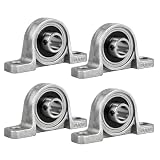 RowGlow 4Pcs Stehlager 10mm Innendurchmesser, Montierte Gehäuselager Lagerbock 10 mm KP000, Zinklegierung, Flanschlager für Achse Welle Maschine, 3d - Drucker (KP000 4pcs)