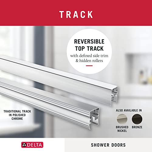 Delta Shower Doors Sd3172283 Trinsic Semi-Frameless Traditional Sliding Shower Door 60In.x70In, Chrome Track #TOP2