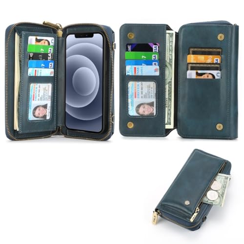 Étui pour iPhone 17 Pro amovible bleu protégeant l'écran