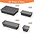 SpaceHacks 25 PCS Plastic Drawer Organizer Set, 4-Size Versatile Organizer Trays & storage Bins for Makeup, Jewelry, and Gadgets in Bathroom, Bedroom and Office,Clear Black