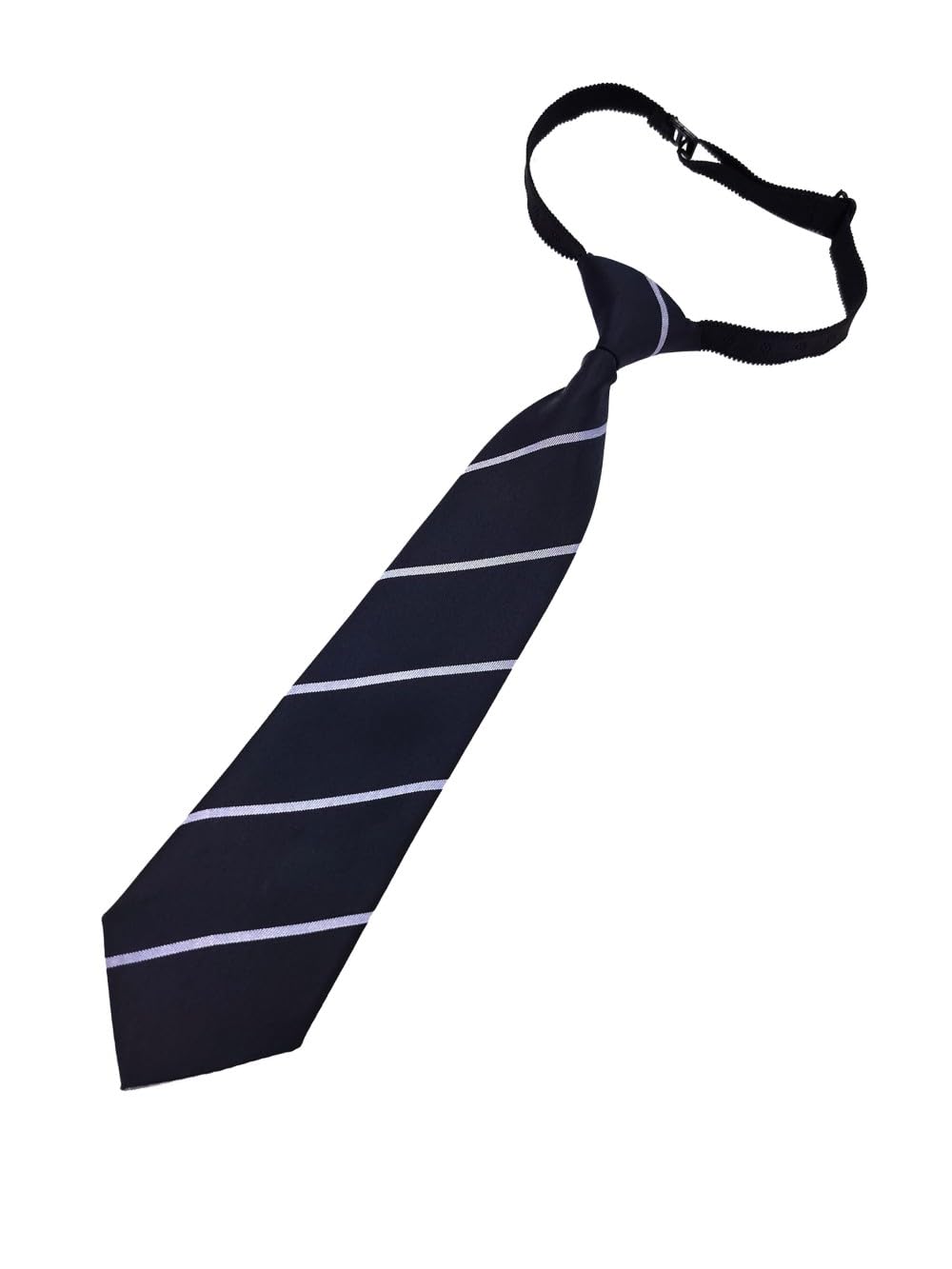 GOOD 1 STORE Micro Polyester Satin Baby Adjustable Necktie 2-13 age 12.5inch/ 15.5inch For Boy Kids Tie Free Size (Black with White grey-101, 12.5 inch (Ages 3-8) S) 4