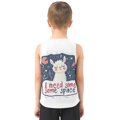 Llama Starry Boys Tank Tops Toddler Tank Top Shirts Undershirts Quik Dry for Sports,3T3