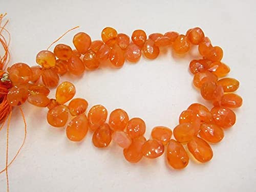 Carnelian pear briolettes LKBEADS en cornaline pour créer des boucles d'oreilles d'été