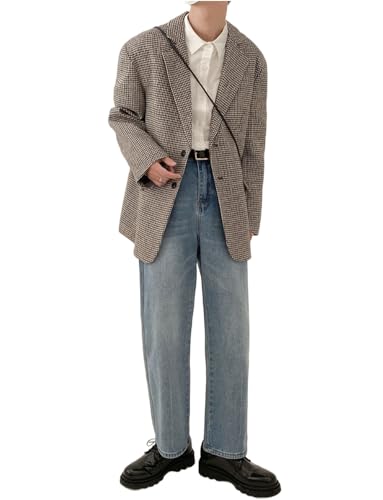 Veste homme pied-de-poule décontractée pour le bureau et les sorties