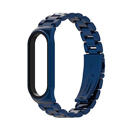 Genérico FYXT Ajuste adecuado for Xiaomi MI BAND 6/5 STRUP MI 3 4 WATCHANDS MUJER UNIVERSAL METAL BAMBOO JUNTA 304 BANDS DE RELOJ DE ACERO INOXIDABLE(13)