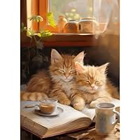 MXJSUA Chat Mignon Diamond Painting Kit Pour Adulte Débutant, 5D Diamant Painting Images Ronde Diamond Peinture Diamant Adulte, Cristal Débutant Art Set Pour Décoration Murale Maison 30x40cm