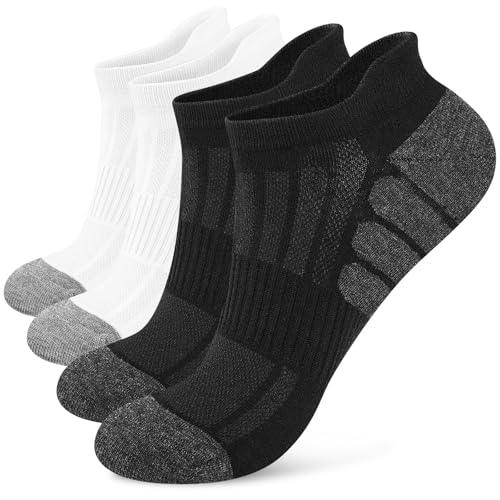 2 Pairs Athletic Socks for Men Women,Breathable Cotton Low Cut Sports Socks,Comfortable Ankle Socks with Arch Support & Mesh