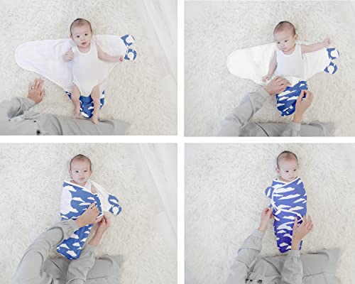 Image of BaeBae Goods Swaddle Blanket, Adjustable Infant Baby Swaddling Wrap Set of 4, Baby Swaddling Wrap Blankets for Boys and Girls Made in Soft Cotton (3-6 Months)