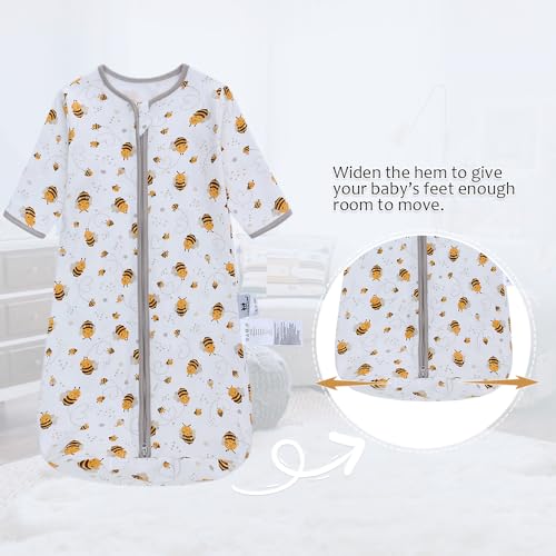 Image of Miracle Baby Long Sleeve Sleep Sack 2-Pack, 100% Cotton Wearable Blanket Baby Sleeping Bag for Newborn Infant Toddler