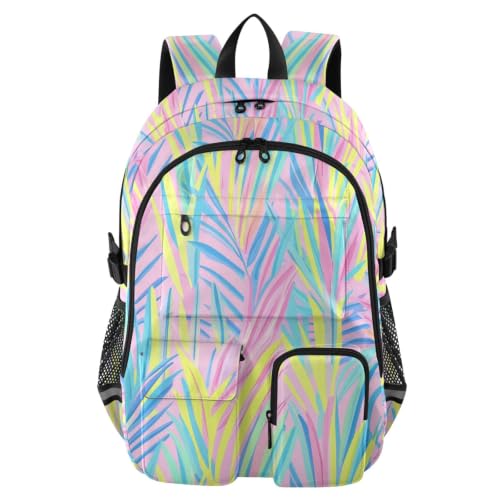 Mochila de negocios grande y maletín de viaje para portátil de 17.5 pulgadas estilo tropical