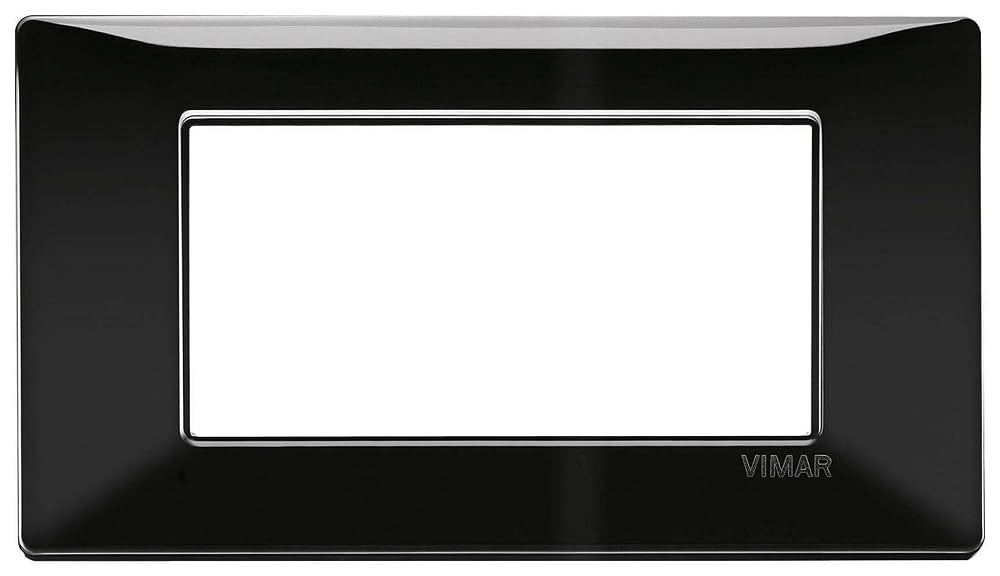 Placca 4 m Nero 14654.05 plaque de finition noire à 4 modules pour interrupteur