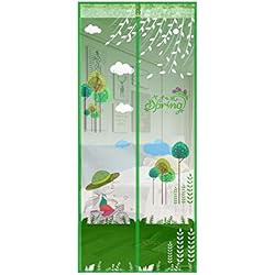 Cortinas Para Entrada De Cocina Huakaimaoyi Cortinas magnéticas contra Mosquitos Pantalla de Puerta Cortina de Tul Cortina de mosquitera Manos Libres para Pantallas de Puerta de Cocina-_90 x 210 cm_